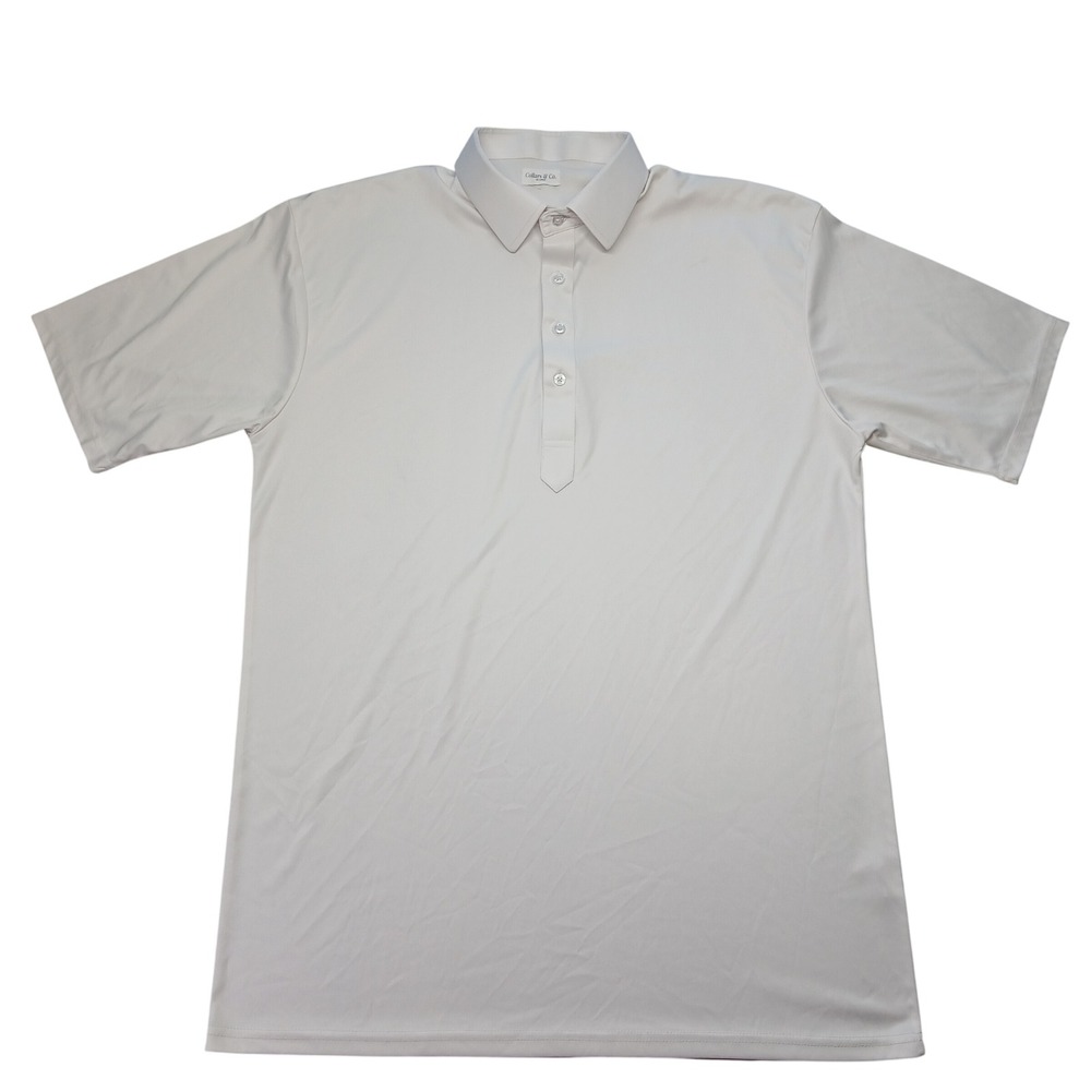 Collars & Co Dress Collar Polo Mens 2XL White Excellent Performance Golf Shirt